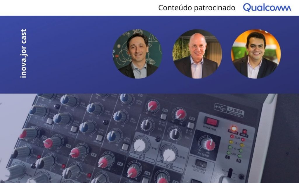 Mangone (e.) e Teixeira (c.) falam sobre 5G / inova.jor